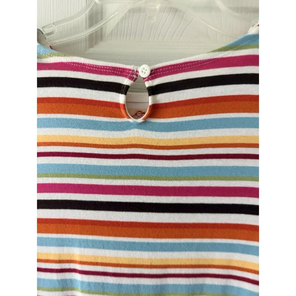 Gymboree Cupcake Cutie Red Pink Orange Stiped Knit Dress Girls Size 12 New